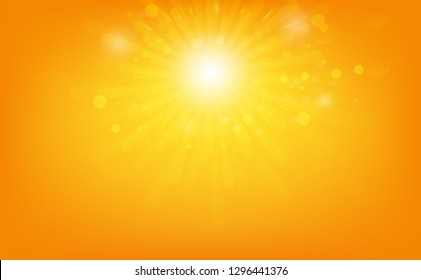 Stars burst, light rays shiny effect, Sun rising abstract background vector illustration