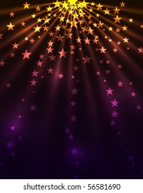 Stars burst vertical vector background.