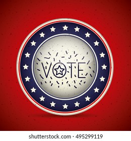 Stars and button of vote concept 