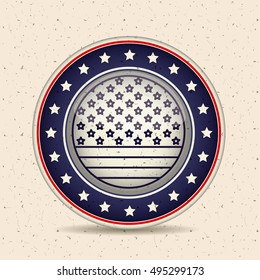 Stars and button of vote concept 
