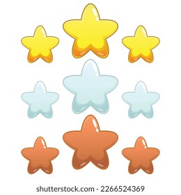 Stars Cartoon Game Elements Vectorart