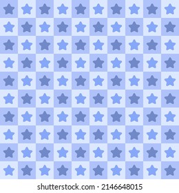 Stars chess grid seamless pattern. stars background design.  illustration vector 10 eps.