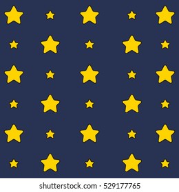 Stars Christmas gift pattern. Flat design vector illustration.