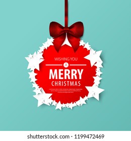 Stars for Christmas Layout/Cover. Minimalist Creative Design Concept. Stock Vector Illustration. Modern and Abstract Background