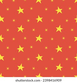 Stars Weihnachten nahtlose Muster. Vektorflache Illustration für Druck und Design