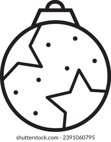 Stars Christmas Tree Ornament Vector Icon for Web and Graphic Design