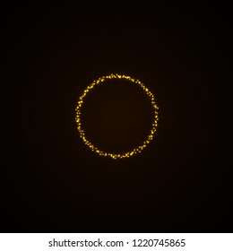 Stars circle abstract light frame background