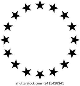 Stars Circle Circular Round Vector EPS PNG Transparent No Background Clip Art Vector EPS PNG 
