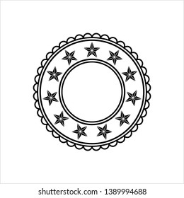 Stars In Circle Design Vector Art Illustration