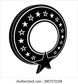 Stars In Circle Design Vector Art Illustration
