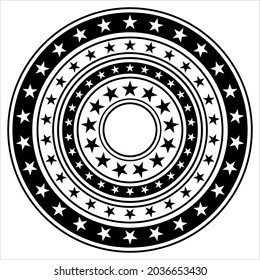 Estrellas En Diseño Círculo Vector Ilustración De Arte