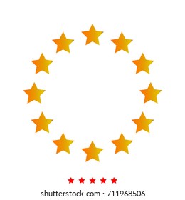 Stars in circle icon .
