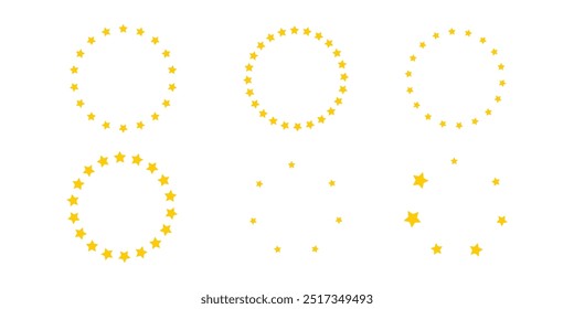 Stars circle icon design. Stars circle icon in trendy flat style design. Vector illustration.