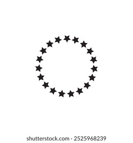 Stars circle icon design. Stars circle icon in trendy flat style design. Vector illustration.