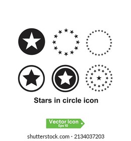 stars in circle icon exclusive design 