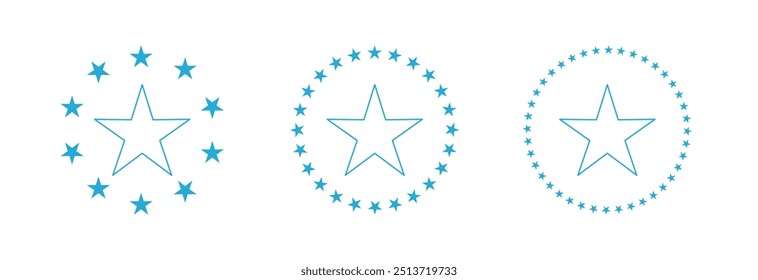 ícone de círculo de estrelas sinal vetor design ilustração