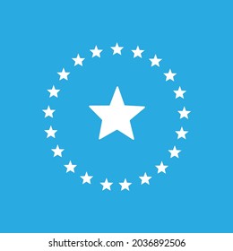 Stars in circle icon template black color editable. Stars in circle symbol vector sign isolated on white background. Simple logo vector illustration for graphic and web design.