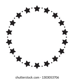 Stars in circle icon vector illustration graphic design