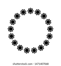 Stars in circle icon vector illustration graphic design, simple icon