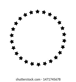 Stars in circle icon vector illustration graphic design on white background