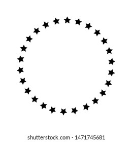 Stars in circle icon vector illustration graphic design on white background