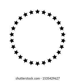 Stars in circle icon vector illustration graphic design on white background