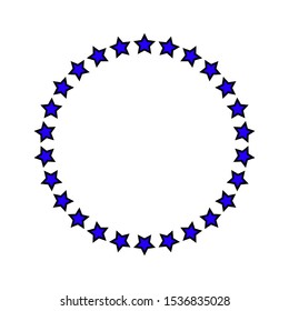 Stars in circle icon vector illustration graphic design on white background