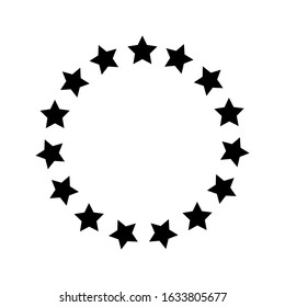 Stars in circle icon vector illustration graphic design