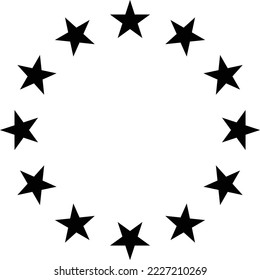 Stars in circle icon vector illustration 