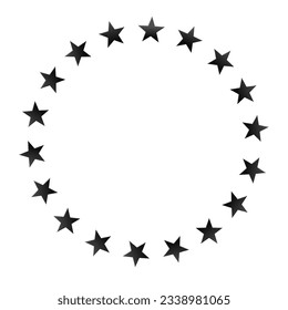 Stars in circle icon vector illustration graphic design Editable 