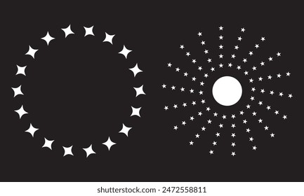Stars in circle icon vector illustration graphic design