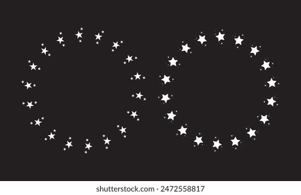 Stars in circle icon vector illustration graphic design