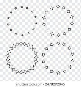 Stars in circle icon vector illustration graphic design