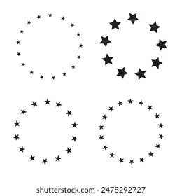 Stars in circle icon vector illustration graphic design