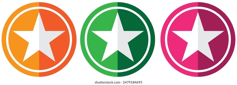 Stars in circle icon vector illustration graphic design.  Stars in circle symbol vector sign isolated on white background. Simple logo vector illustration for graphic and web design.