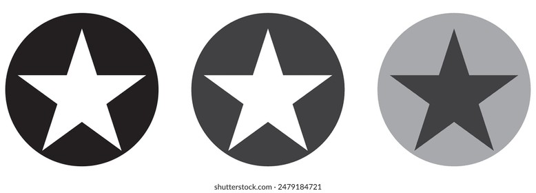 Stars in circle icon vector illustration graphic design.  Stars in circle symbol vector sign isolated on white background. Simple logo vector illustration for graphic and web design.