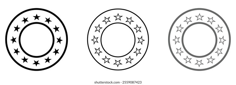 Stars in circle icon vector illustration graphic design .Vector illustration .