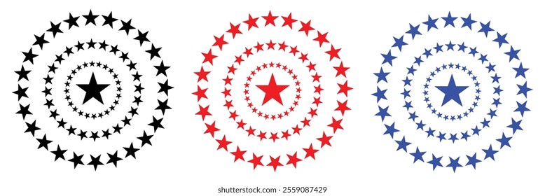 Stars in circle icon vector illustration graphic design .Vector illustration .
