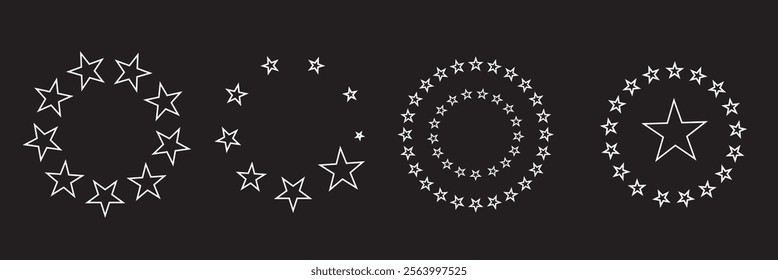 Stars in circle icon vector illustration graphic design