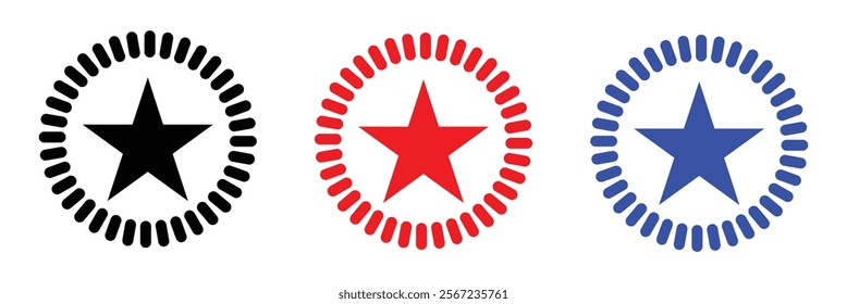 Stars in circle icon vector illustration graphic design .