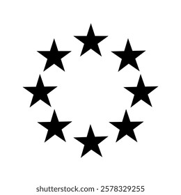Stars In Circle icon Vector Illustration