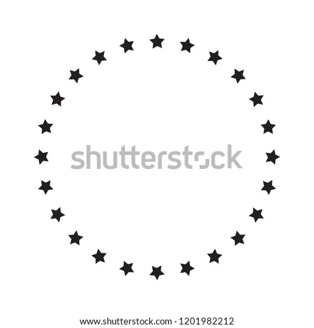 Stars in circle icon vector illustration graphic design