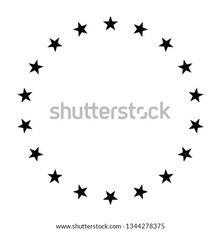 Stars in circle icon vector illustration graphic design