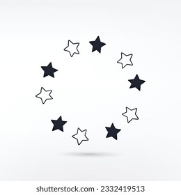Stars in circle icon vector template