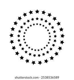 Stars in circle icons ,logo ,on white beckgrond