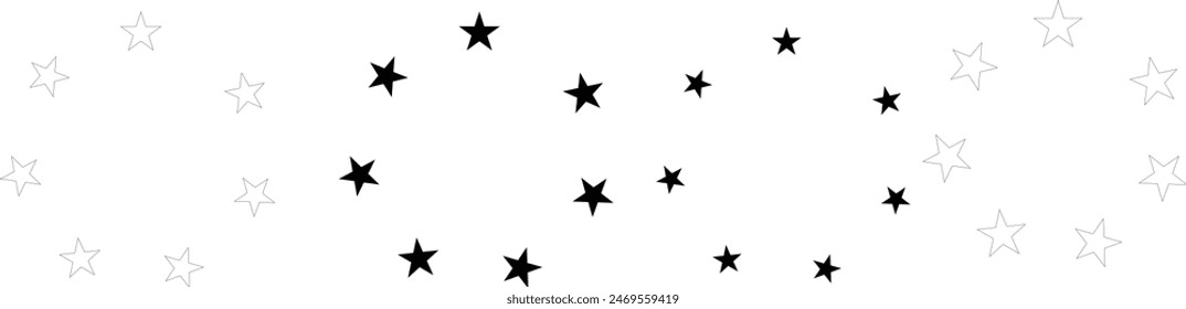 Stars in circle icons set. Vector illustration isolated on white background eps 10.