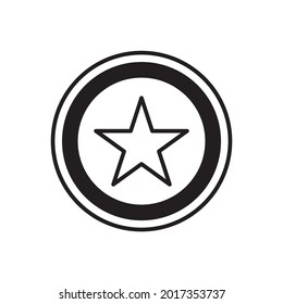 Stars in circle icons symbol vector elements for infographic web