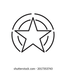 Stars in circle icons symbol vector elements for infographic web