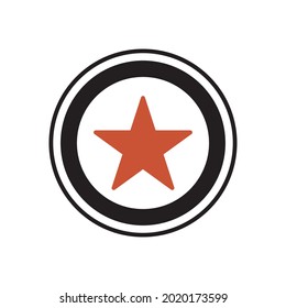 Stars in circle icons symbol vector elements for infographic web