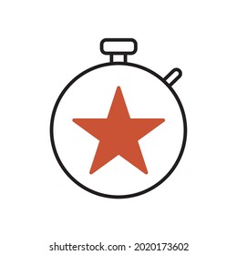 Stars in circle icons symbol vector elements for infographic web